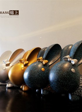 欧式可爱情侣兔子摆件家居饰品创意结婚礼物生日礼品 工艺品摆设