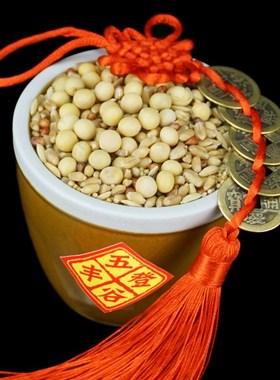 五谷丰登杂粮摆件陶瓷缸乔迁之喜新居搬家入宅仪式布置装饰用品