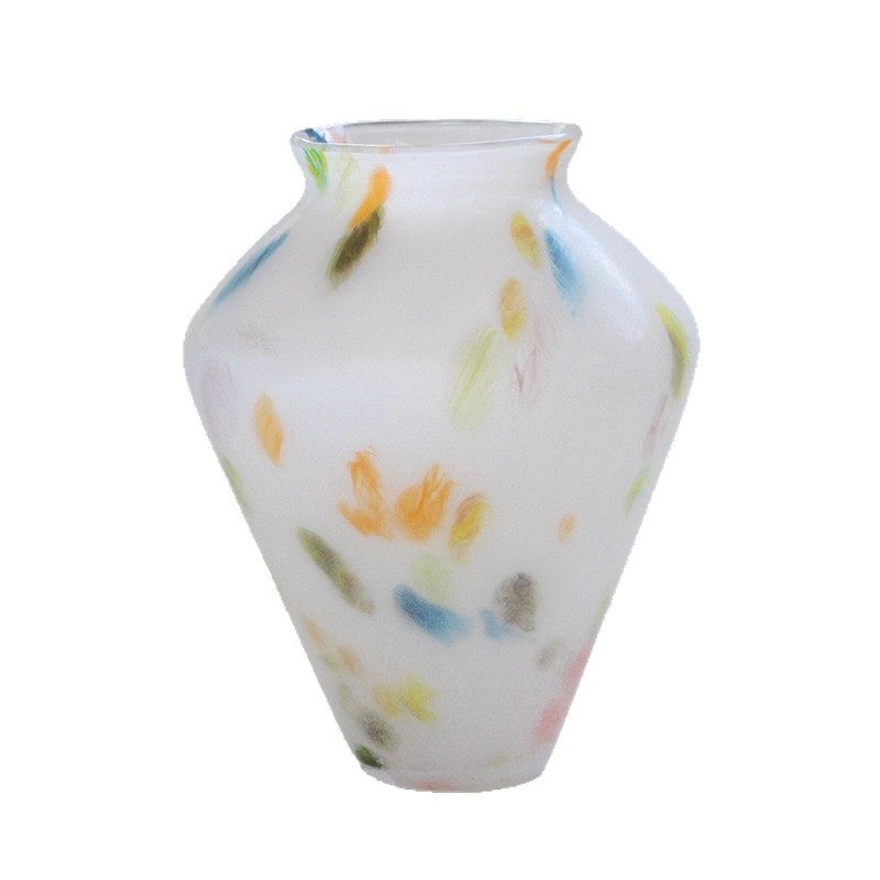 现代彩色渐变哑光打沙花瓶设计感客厅插花轻奢高级感水培琉璃水培,淘宝优惠券,粉丝福利购,淘宝优惠卷