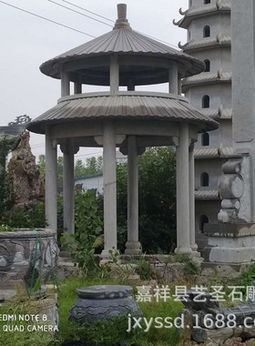 厂家现货订置各种石雕石亭景区公园石雕圆亭子花岗岩欧式石亭