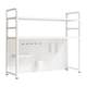 Hole board storage rack desktop bookshelf multi-layer iron art learning table storage rack computer desk grid rack desk rack desk rack