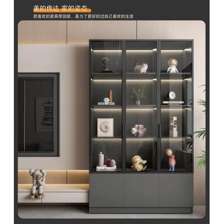 纳柜展示侧酒边立玻柜置物客厅收钢化璃门书架实木生态板OHO工厂,淘宝优惠券,粉丝福利购,淘宝优惠卷