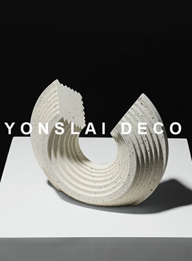 现代艺术几何工艺品雕塑摆件样板间售楼处软装家居客厅玄关饰品