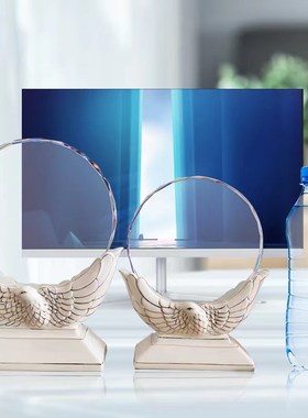 陶瓷底座水晶摆件 送礼物品礼盒装 装饰品 送弟兄姊妹 结婚礼物