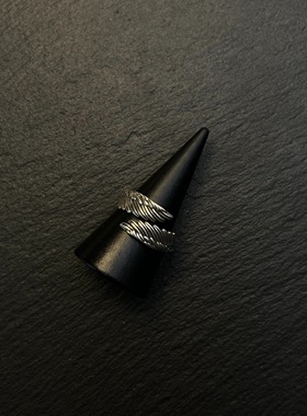 AvoStudio 中古戒指-002 Seraphim六翼银尘戒男女复古可调节戒指