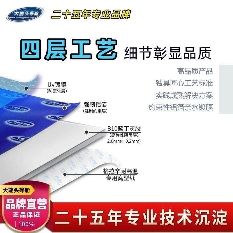 大能汽车隔音材料蓝金刚丁基胶止震板四轮车门发动机改装全车降噪,淘宝优惠券,粉丝福利购,淘宝优惠卷