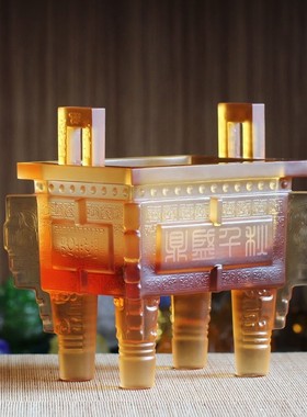 琉璃鼎摆件鼎盛办公室店铺开业乔迁定制高档礼品大号Z送客户老外