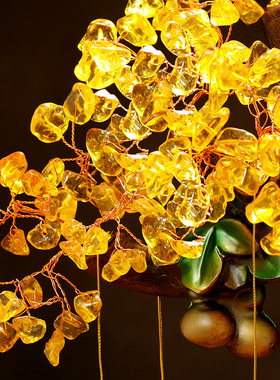 招财貔貅聚宝盆i摆件客厅酒柜发财树聚财装饰品店铺收银柜台开业