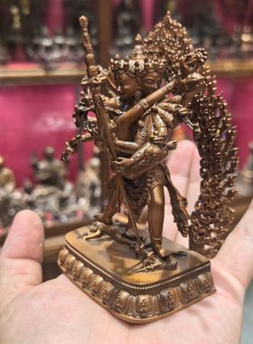 胜乐金刚/上乐金刚/德穆钦格/12cm红铜佛像藏传佛堂摆件/大威德