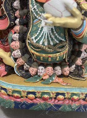 黑袍金刚/玛哈嘎拉/大黑天/噶举派大黑天/二臂大黑天/佛堂摆件