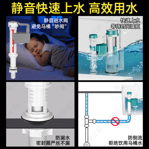 马桶配件进水阀排水阀冲水箱通用老式坐便器抽水上水出水按钮大全 - 图1