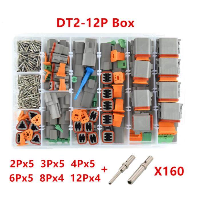 366件汽车防水电线连接器插头套件DT04-2P3P4P6P8P12P - 图1