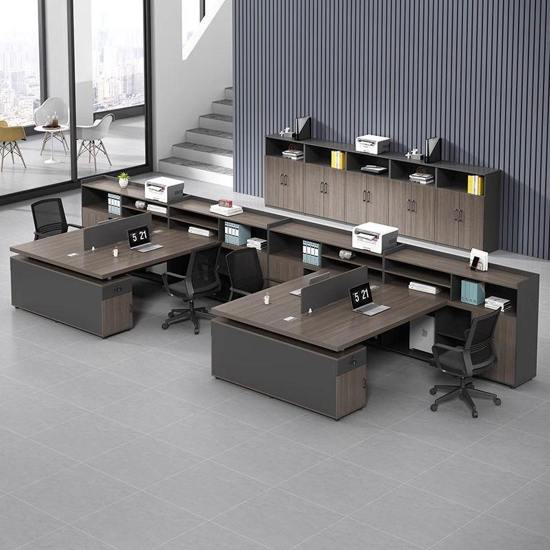 财务办公桌椅组合简约现代2人位职员桌办公室经理主管双人办公桌 - 图2