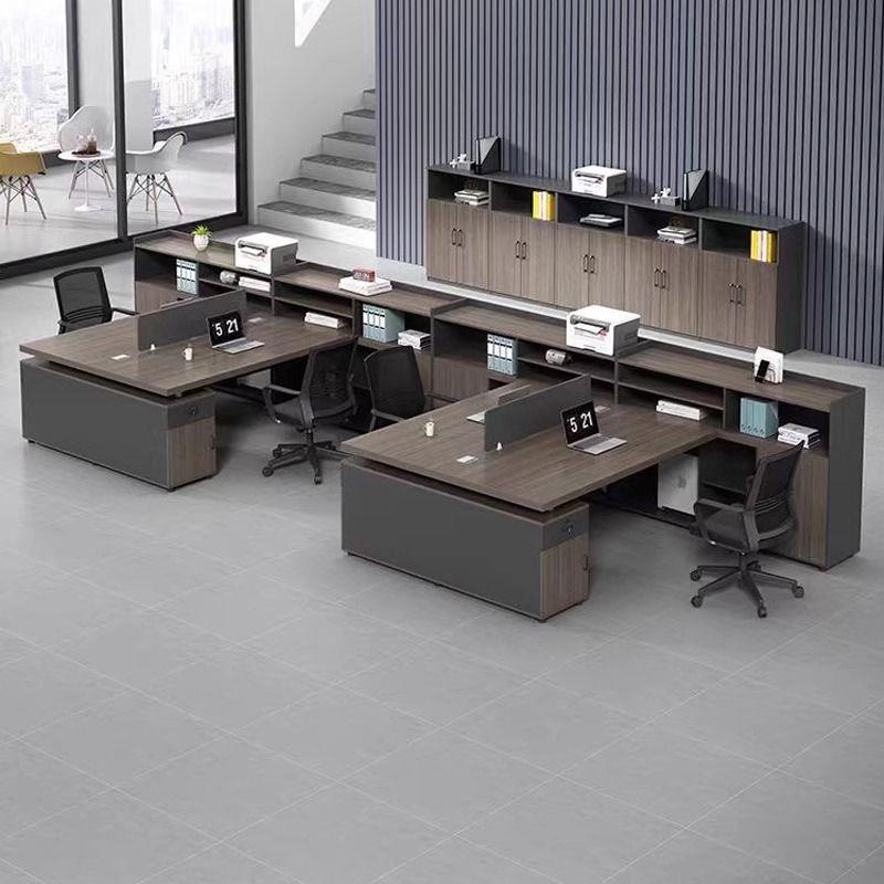 财务办公桌椅组合简约现代2人位职员桌办公室经理主管双人办公桌 - 图1