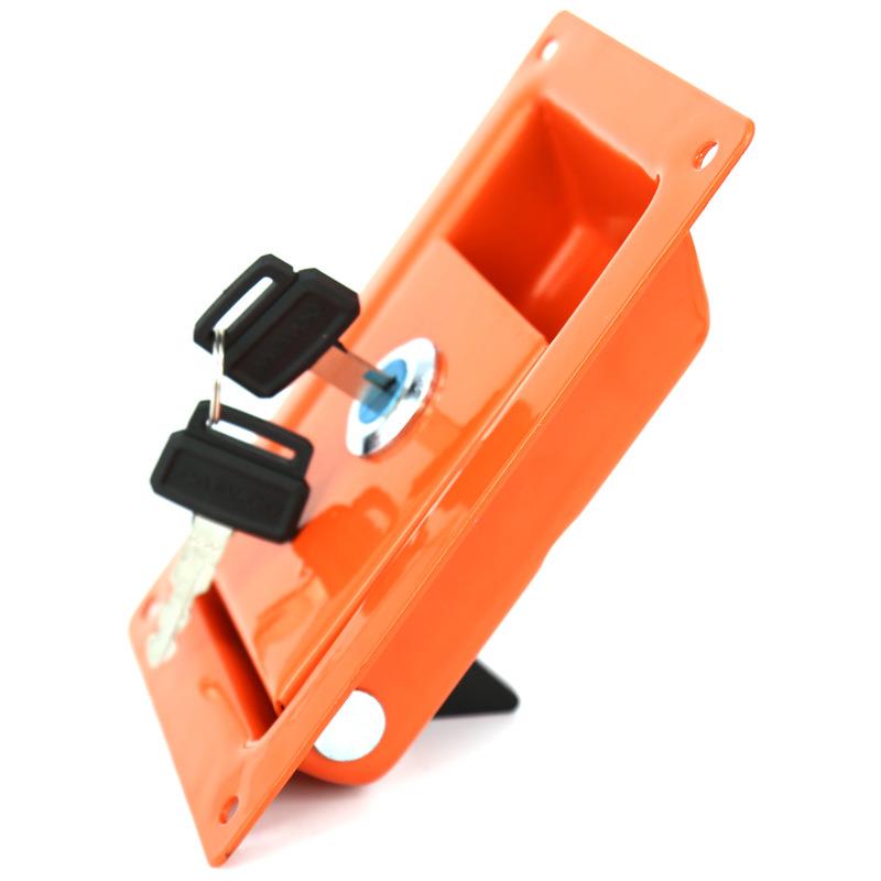 Direct sales flat handle lock iron road roller engineering vehicle cabinet lock chassis cabinet door lock