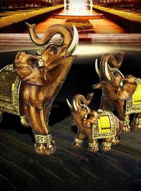 直销新款跨境电商欧式家居装饰品创意礼物品树脂工艺品大象摆件设