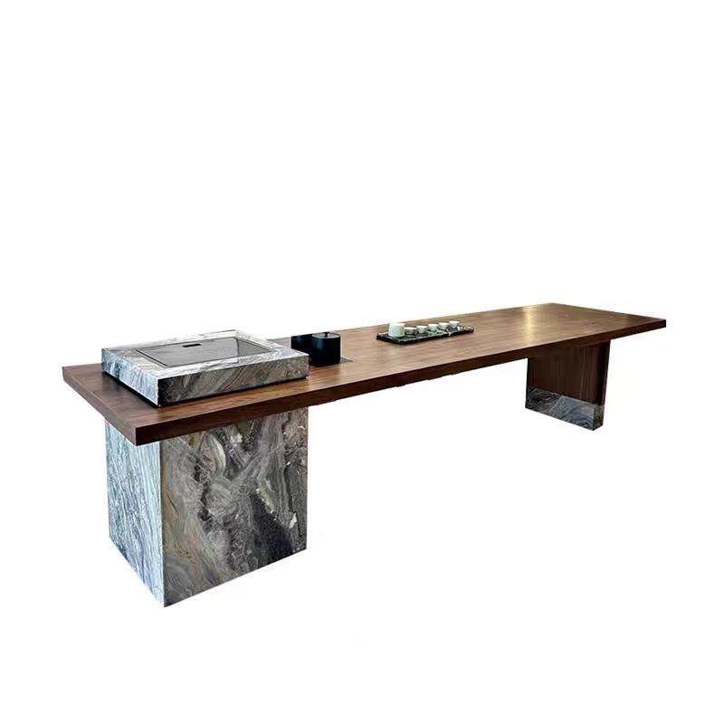 式北美黑胡桃木代岩学板岛台茶桌椅现宋美茶TSF室轻奢泡茶家具,淘宝优惠券,粉丝福利购,淘宝优惠卷