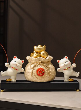 新中式八方来财元宝聚宝盆摆件招财聚财客厅办公室装饰品开业礼物