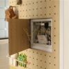 Hole board entrance hall custom meter box blocking storage wall wooden display rack solid wood partition storage rack