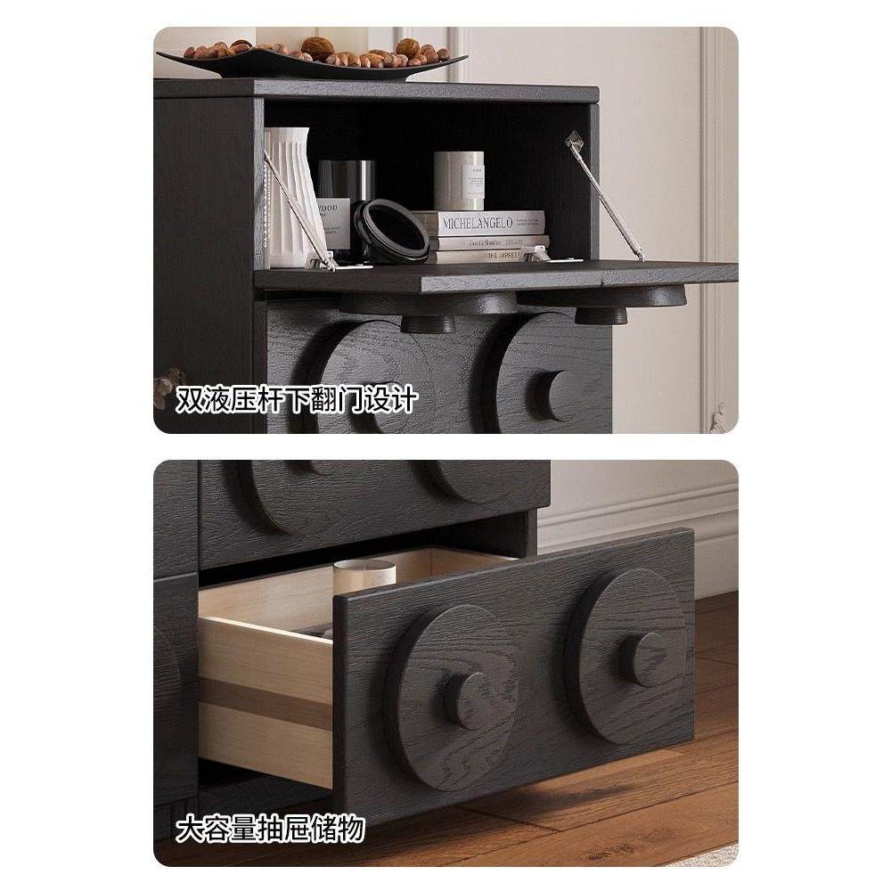 轻奢实木卡门柜模块化组合边柜中古法式斗柜小户型家用储物柜,淘宝优惠券,粉丝福利购,淘宝优惠卷