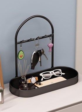 进户门玄a关柜装饰摆件进门挂钥匙收纳玄关置物架鞋柜上口罩饰品