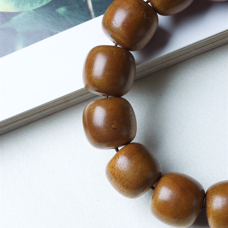 加里曼丹沉香手串1.6cm男女款佛珠手链16克左右老料软丝沉香木质 - 图0