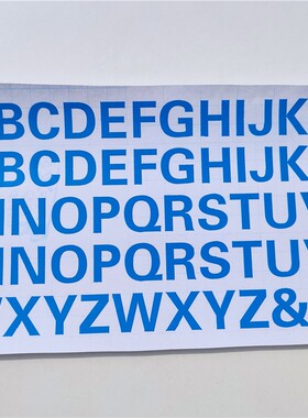 2厘米英文d字母贴大写26个字母A至Z平面镂空PVC黑白彩金色防水贴