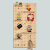 Customized solid wood hole board wall storage rack wall bookshelf wall hanging board wall storage partition decorative storage rack
