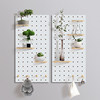 Customized solid wood hole board wall storage rack wall bookshelf wall hanging board wall storage partition decorative storage rack