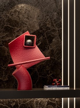 现代抽象艺术雕塑落地大摆件客厅玄关别墅走廊办公室书房软装饰品