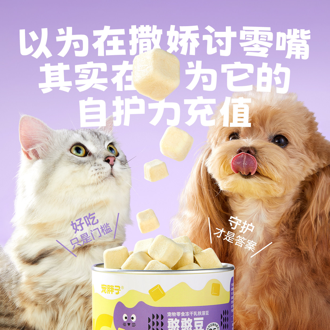 宠物冻干乳铁蛋白溶豆猫狗通用零食增强免疫力呵护肠胃幼猫益生元,淘宝优惠券,粉丝福利购,淘宝优惠卷