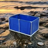 Холщовый пруд для разведения рыбы, бассейн, резервуар для воды для разведения рыбы, утолщенная ткань для очистки, резервуар для воды, простой резервуар для воды для бассейна с кронштейном