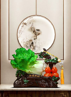 多福多财白菜摆件招财客厅玄关办公室葫芦装饰品乔迁新居礼品