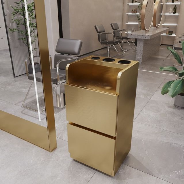 Internet celebrity hair salon tool cabinet hair salon barber shop stainless F steel multi-layer storage cabinet haircut without installation