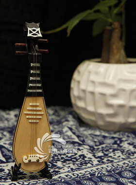 手工制作配娃娃可刻字迷你乐器琵琶模型摆件中国S传统特色生日礼