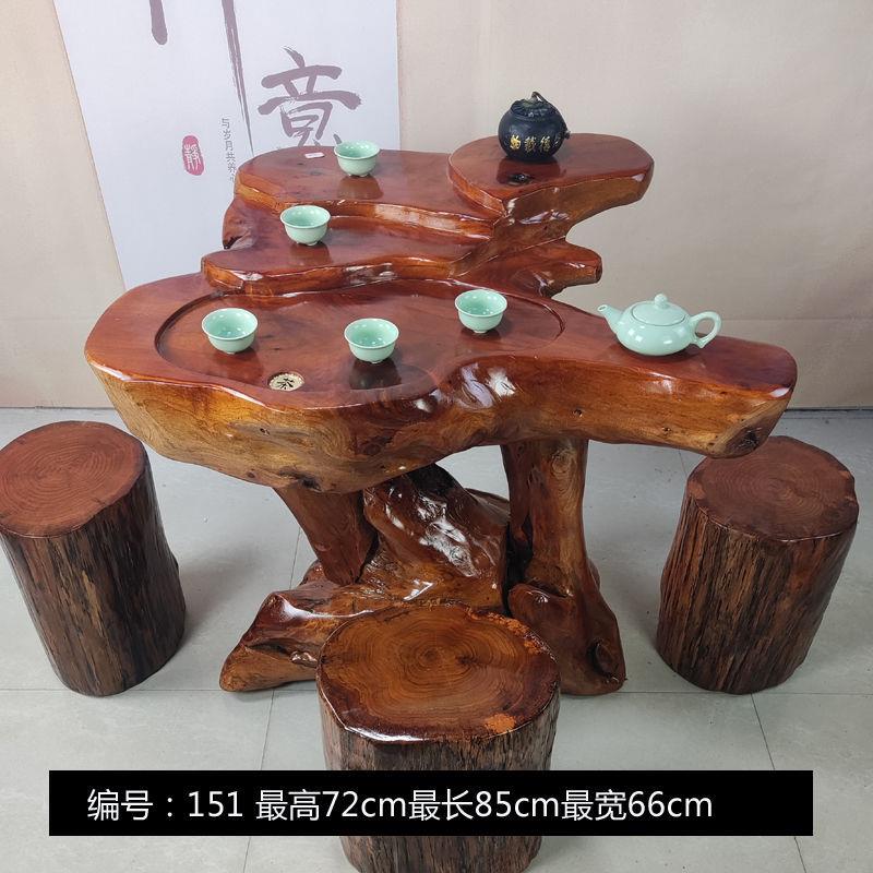根雕茶台香樟木树根茶几家用客厅原木头茶台实木树桩小型阳台茶桌 - 图1