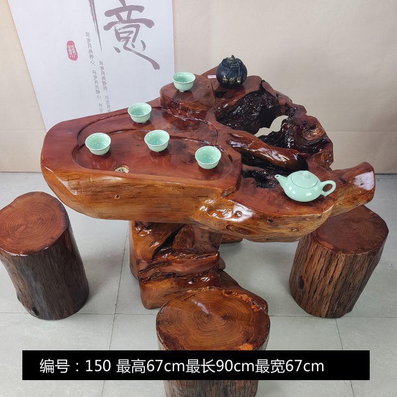 根雕茶台香樟木树根茶几家用客厅原木头茶台实木树桩小型阳台茶桌 - 图3