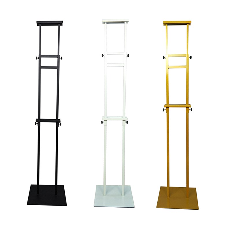 kt版雪弗板广告牌板支撑架子海报展示架定制立式落地升降可调黑色 - 图3