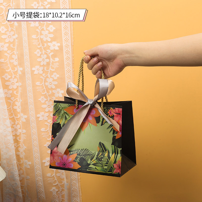 鲜花手提袋节花束礼品袋生日纸袋包装袋子伴手礼物袋子定制LOGO