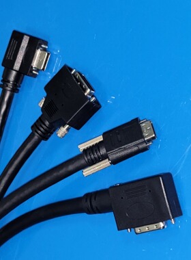 cameralink线缆高柔拖链工业相机连接线POCL供电MDR转SDR弯头90度
