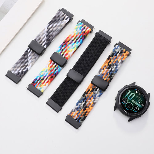 适用Amazfit华米手表带Balance2/T-Rex3 Pro磁吸扣尼龙编织active2/GTR4腕带跃我智能运动手表Bip5男女替换带 - 图3