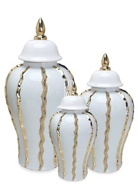 欧式轻奢大理石家居餐桌厅高级感摆件客厅装饰品工艺品置物花瓶器