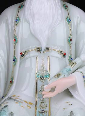速发月老星君摆件供奉家用仿汉白玉月老神像红衣工艺品牵红绳宝善