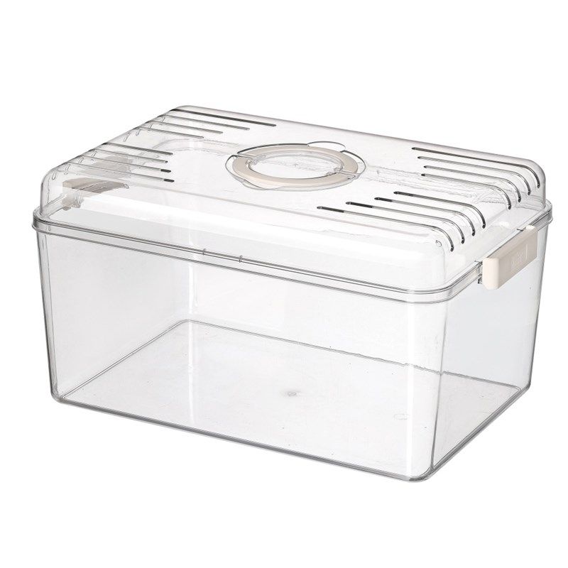 透明带盖手提大别墅寄居蟹造景饲养箱小I宠物蟹桌面客厅乌龟饲养,淘宝优惠券,粉丝福利购,淘宝优惠卷