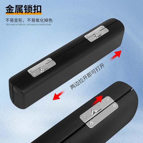 16孔短笛黑色收纳皮盒皮质金属锁扣初学者入门专业短笛配件 - 图0
