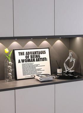 轻奢入户玄关钥匙收纳盒装饰品摆件置物架进门餐边鞋柜电视柜家居