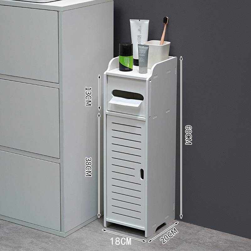 ll浴室置物架防水储物柜免打孔卫生间收纳柜落地式厕所洗手间置物 - 图3