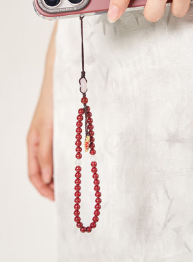 大英博物馆生日礼物锦鲤上岸朱砂手机链挂件送同学生日礼物