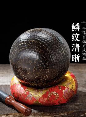 博能堂加厚铜磬纯铜罄钵佛音碗摆件引罄修行钵铜庆铜钵厚磬棒棉垫