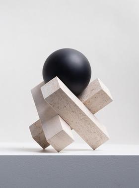 Dnnni现代简约梦之门大理石摆件家居样板间展厅装饰摆设桌面轻奢